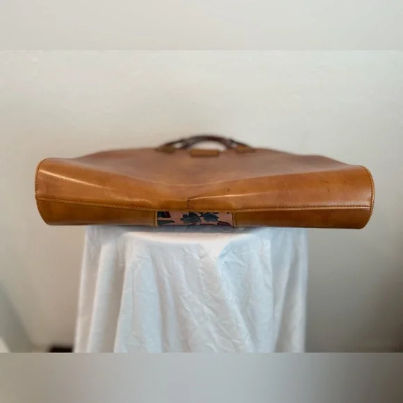 Brown and Multicolor Leather Handbag - Picture 9 of 10